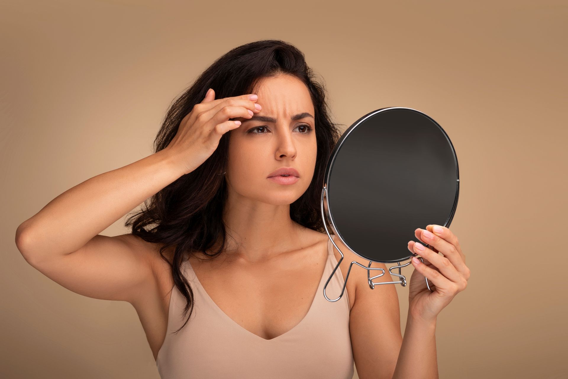 Woman with health concerns looking concerned